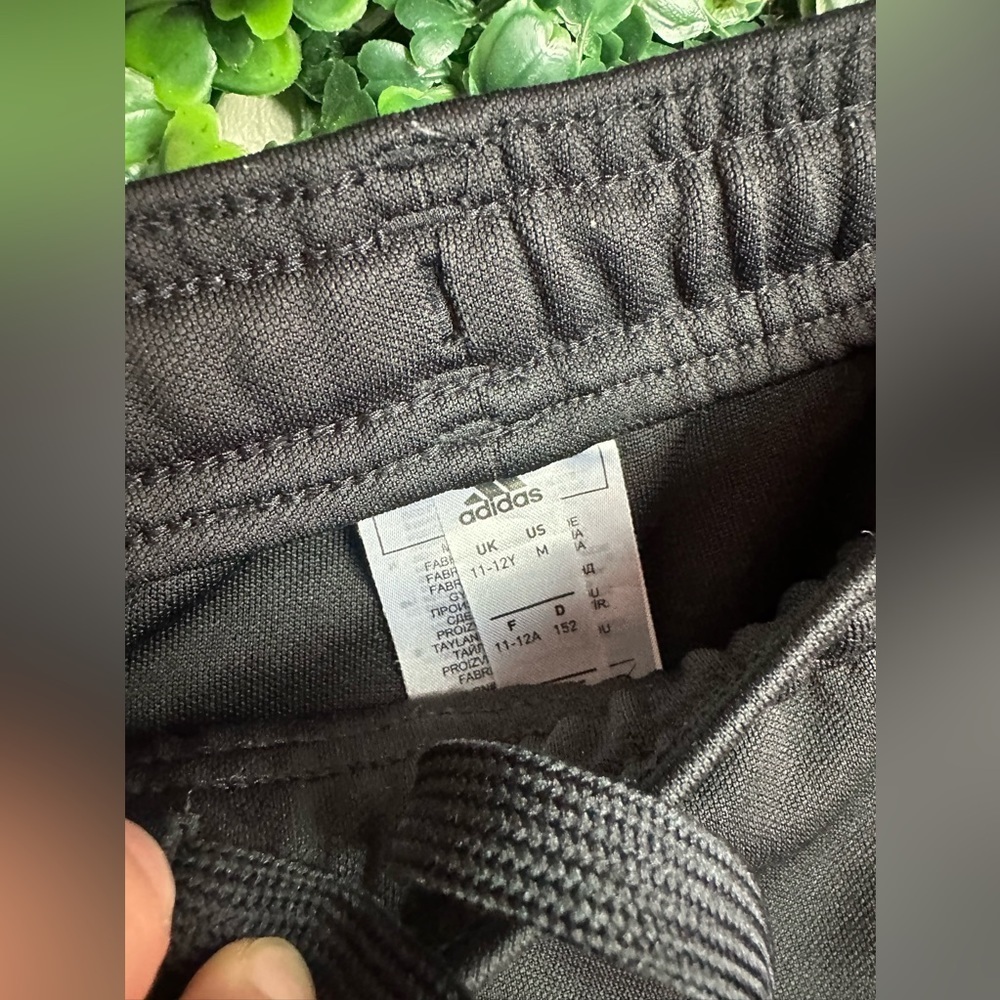 Adidas tricot black/multi colored boys track pants sz Medium - Picture 9 of 9